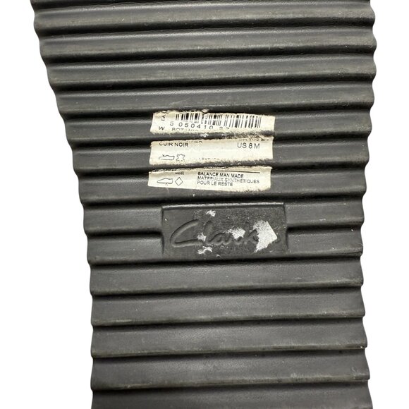 Clarks Botanic Black Leather Strap Sandals Shoes Women's Slide size 8 M - Picture 10 of 11